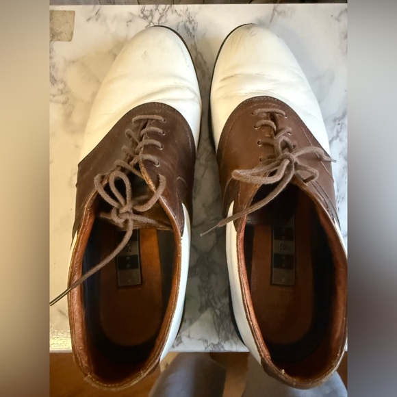 Nike Air Kempshall Last Saddle Golf Shoes Mens White Brown Size 11.5 main image 12